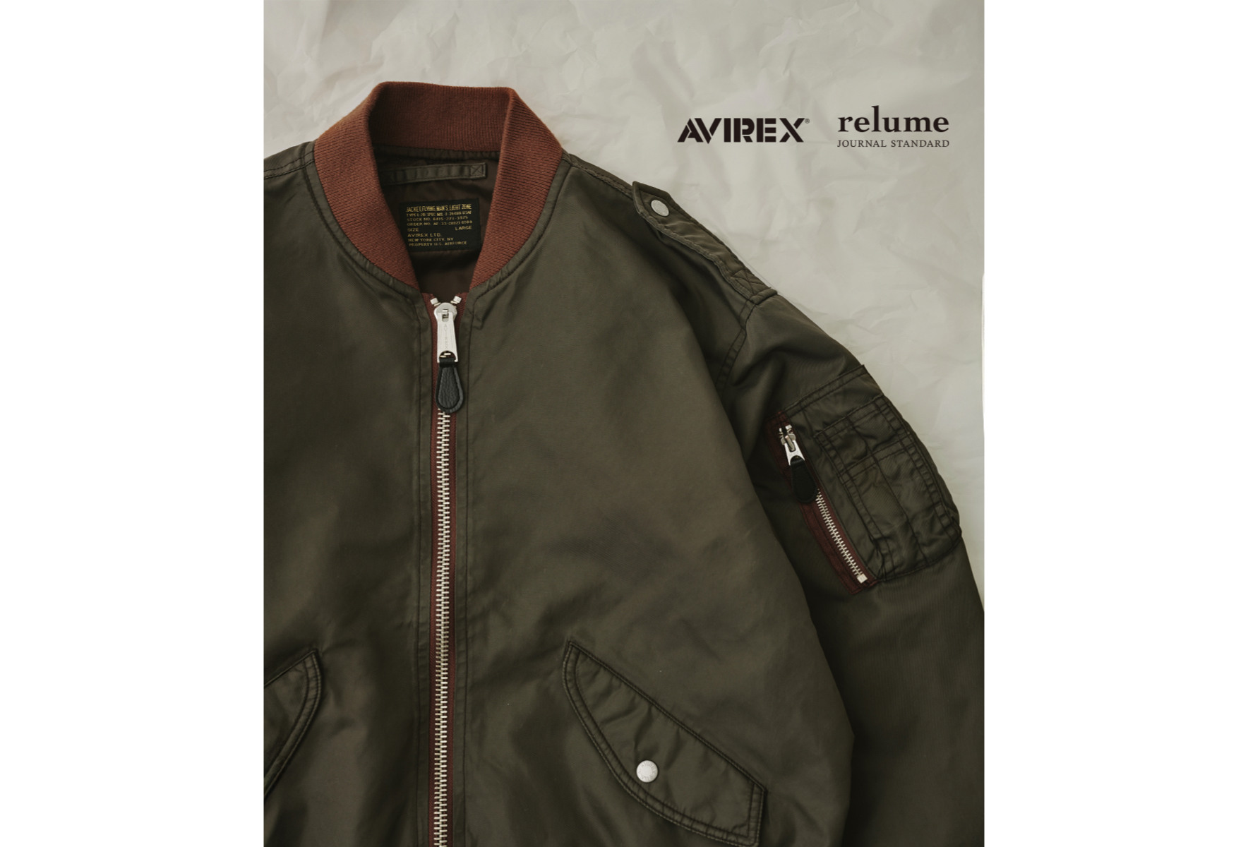 美品 25SS relume×AVIREX ディッキーズ 別注L-2Bジャケット AVIREX / アヴィレックス 別注 L-2Bフライトジャケット（ミリタリー